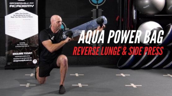 Power Bag Reverse Lunge Side Press